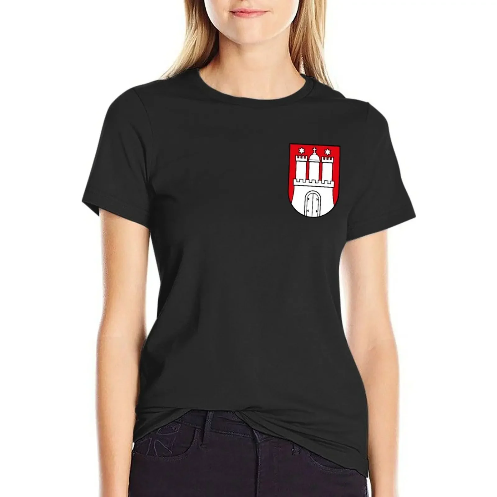 Hamburg coat of arms (minor), Germany T-Shirt blanks animal prinfor hippie clothes Women clothing
Hamburg coat of arms (minor), Germany T-Shirt blanks animal prinfor hippie clothes Women clothing