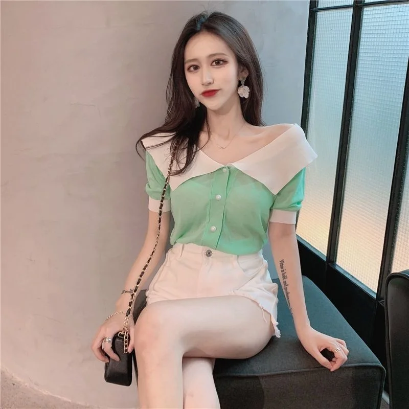 Summer 2023 Shirt Top Short Sleeve T-shirt Female Fashion Blusas Clothes for Women Tops Shirts Blouses
Summer 2023 Shirt Top Short Sleeve T-shirt Female Fashion Blusas Clothes for Women Tops Shirts Blouses
