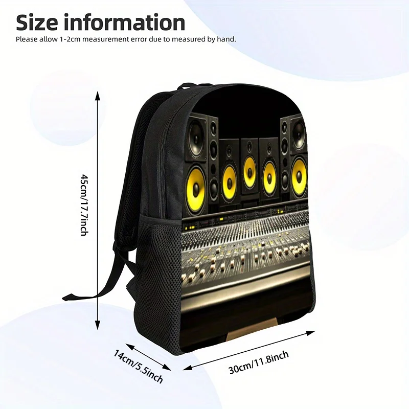 Professional recording studio backpack with mixing equipment compartment - Heavy-duty audio recording bag, adjustable shoulder
Professional recording studio backpack with mixing equipment compartment - Heavy-duty audio recording bag, adjustable shoulder