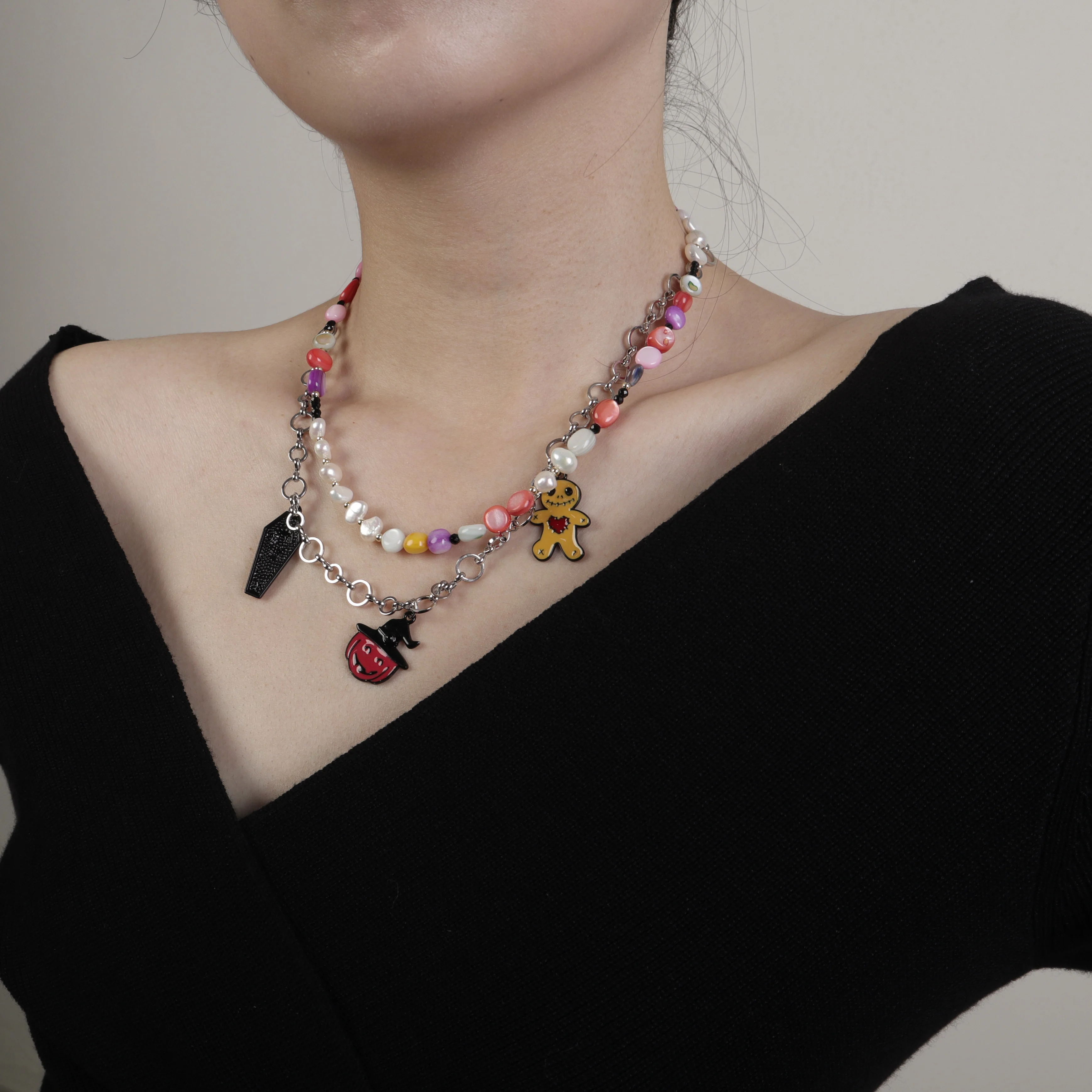 Free Shipping Halloween Pumpkin Spider Bat Gingerbread Man Party Jewelry Gifts Choker Real True Pearl Fashion Necklace Woman
Free Shipping Halloween Pumpkin Spider Bat Gingerbread Man Party Jewelry Gifts Choker Real True Pearl Fashion Necklace Woman