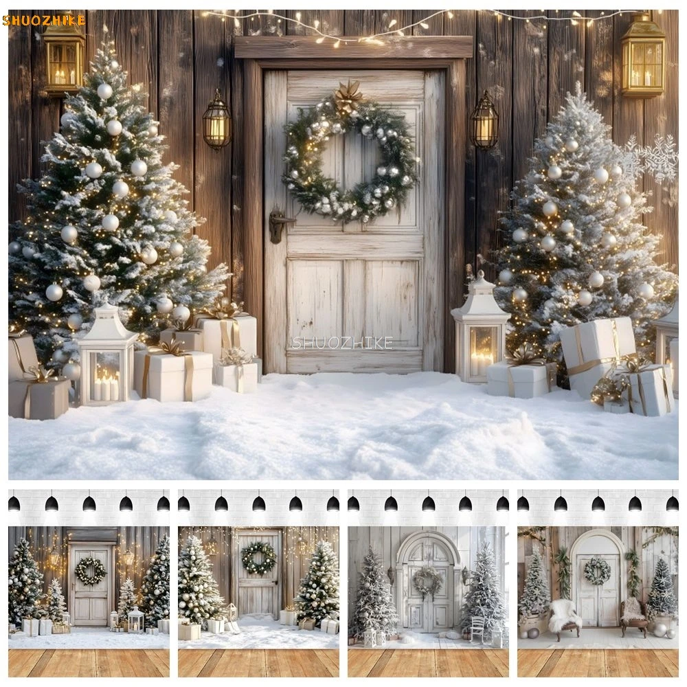 White Christmas Backdrop Interior Room Scene Wood Wall Door Xmas Tree Baby Shower Family Party Photography Background Decor Prop
White Christmas Backdrop Interior Room Scene Wood Wall Door Xmas Tree Baby Shower Family Party Photography Background Decor Prop