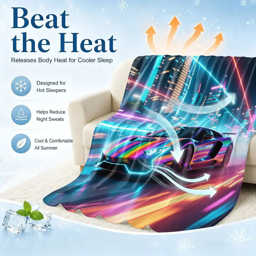 Neon Sports Car Cooling Blanket for Hot Sleepers Summer Cooling Throw Arc-Chill Cool Fiber Bedding for Couch Bed Nap
Neon Sports Car Cooling Blanket for Hot Sleepers Summer Cooling Throw Arc-Chill Cool Fiber Bedding for Couch Bed Nap