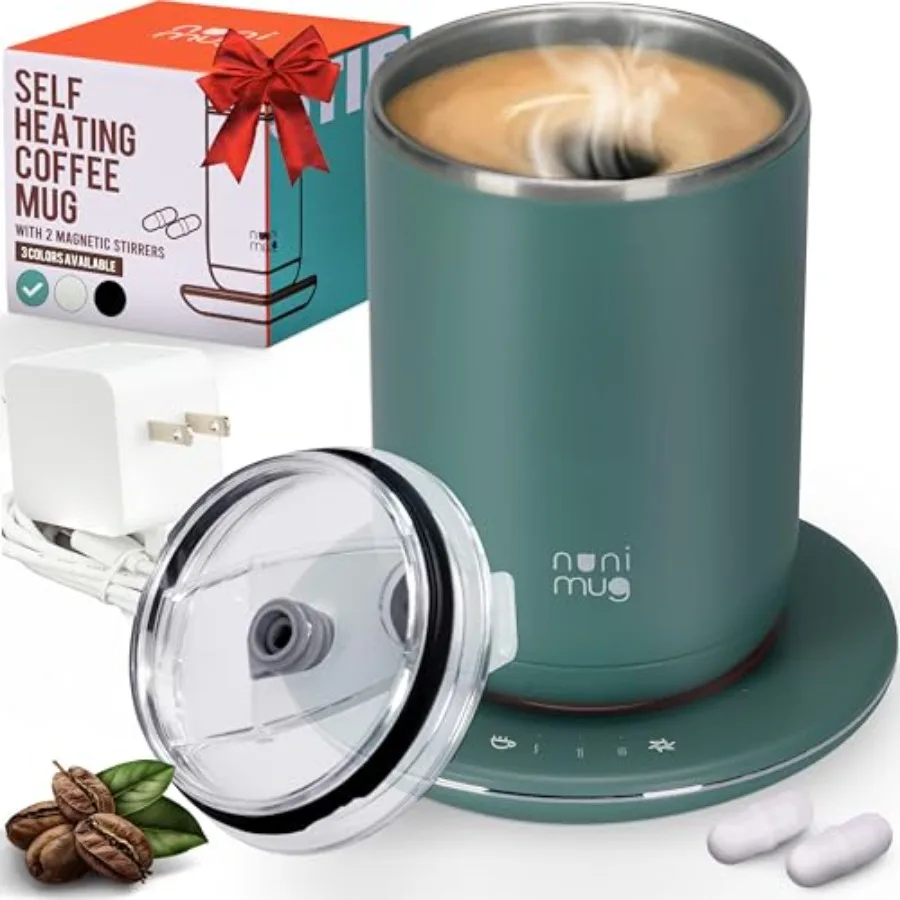 Self Stirring Coffee Mug - 10 Oz No Batteries Smart Dual Function 3 Temperature Levels Control to Stir and Heat Beverages - Pow
Self Stirring Coffee Mug - 10 Oz No Batteries Smart Dual Function 3 Temperature Levels Control to Stir and Heat Beverages - Pow