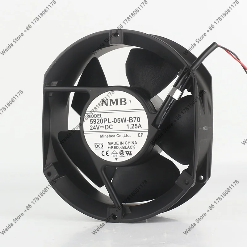 Original NMB 17251 172X150X51MM 17CM 5920PL-05W-B70 24V 1.25A frequency converter equipment cooling fan
Original NMB 17251 172X150X51MM 17CM 5920PL-05W-B70 24V 1.25A frequency converter equipment cooling fan