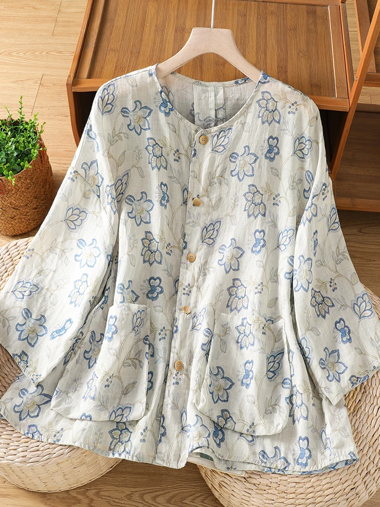 Loose Long Sleeve Blue And White Porcelain Print Shirt Vintage Artistic Casual Women's Fashion Summer New Style Comfortable S...
Loose Long Sleeve Blue And White Porcelain Print Shirt Vintage Artistic Casual Women's Fashion Summer New Style Comfortable S...