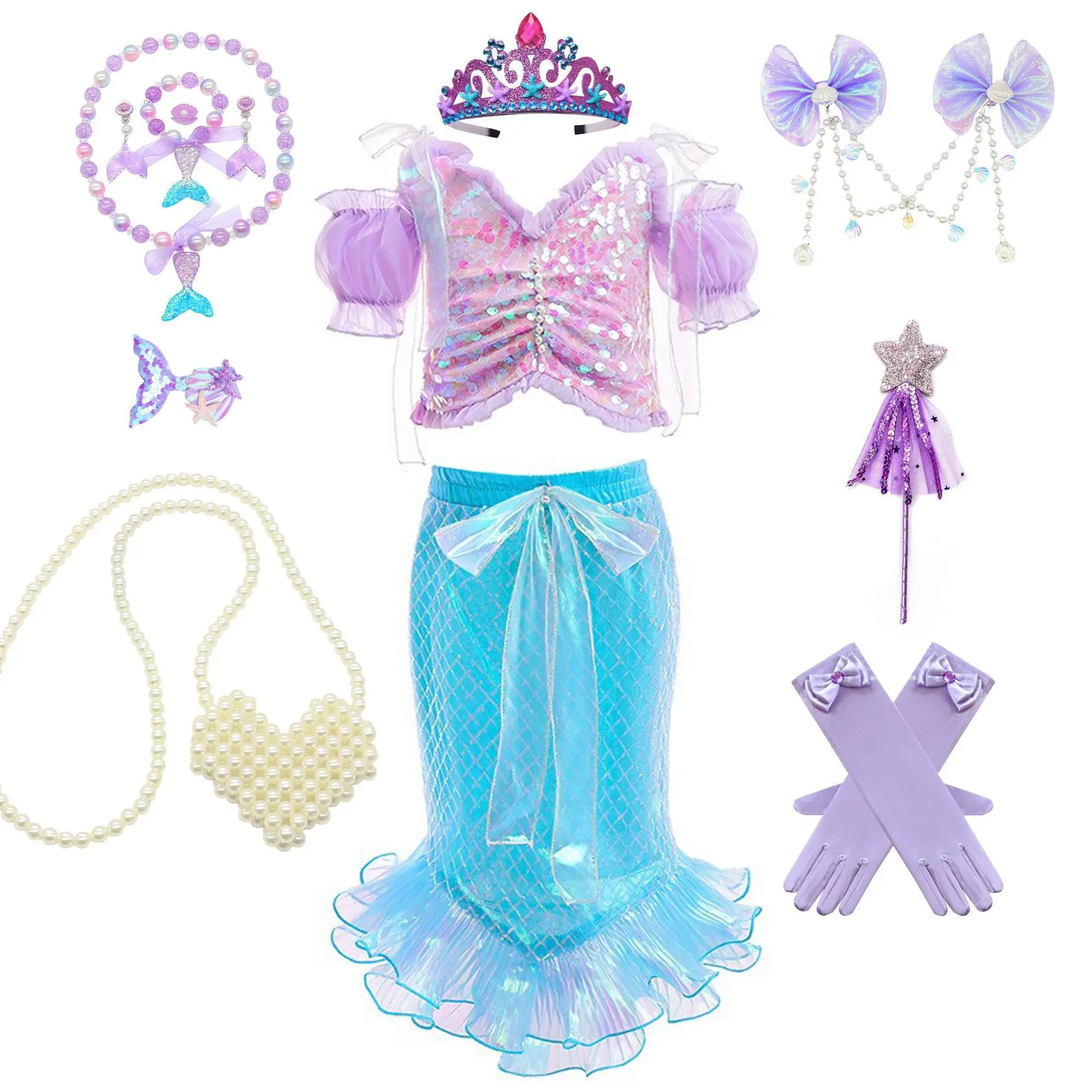 Shiny Toddler Little Girls Movie Princess Mermaid Ariel Cosplay Halloween Dress Birthday Party Dress
Shiny Toddler Little Girls Movie Princess Mermaid Ariel Cosplay Halloween Dress Birthday Party Dress