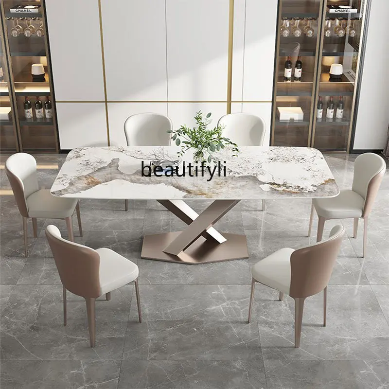 Italian minimalist rock slab table high-end light luxury modern simplicity,living room rectangular dining table and chairs
Italian minimalist rock slab table high-end light luxury modern simplicity,living room rectangular dining table and chairs