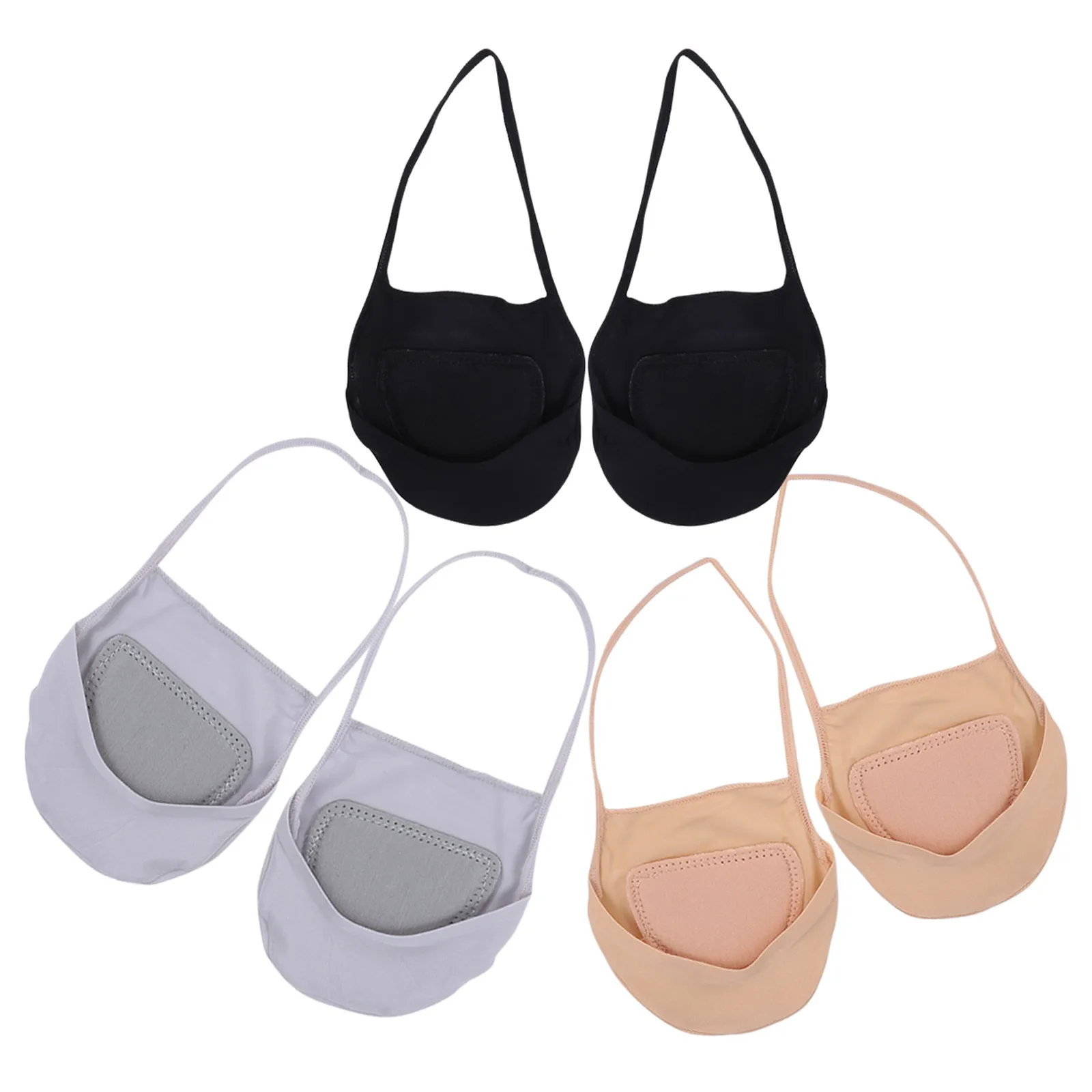 3Pairs Invisible Forefoot Socks Shallow Mouth Anti-Slip Short Socks for Ladies Grey Black Skin Color Elastic Sling Back 
3Pairs Invisible Forefoot Socks Shallow Mouth Anti-Slip Short Socks for Ladies Grey Black Skin Color Elastic Sling Back