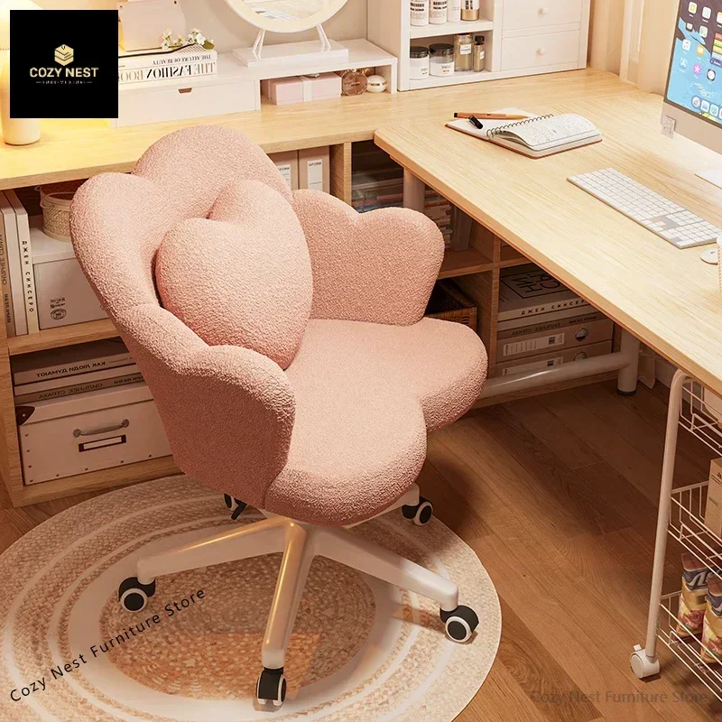 Computer chair Home comfortable sedentary chair Girls bedroom makeup chair Lifting student learning Office comfortable swivel ch
Computer chair Home comfortable sedentary chair Girls bedroom makeup chair Lifting student learning Office comfortable swivel ch