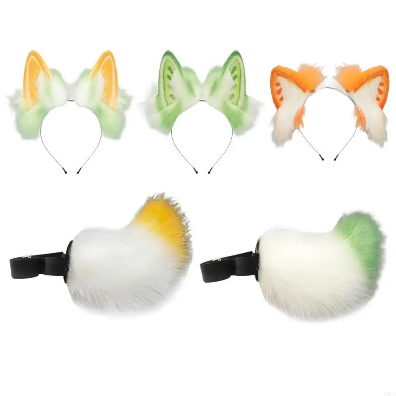 68UA Bunnies Ear Headband Faux Furs Tail Halloween Cosplay Costume Bunnies Costume
68UA Bunnies Ear Headband Faux Furs Tail Halloween Cosplay Costume Bunnies Costume