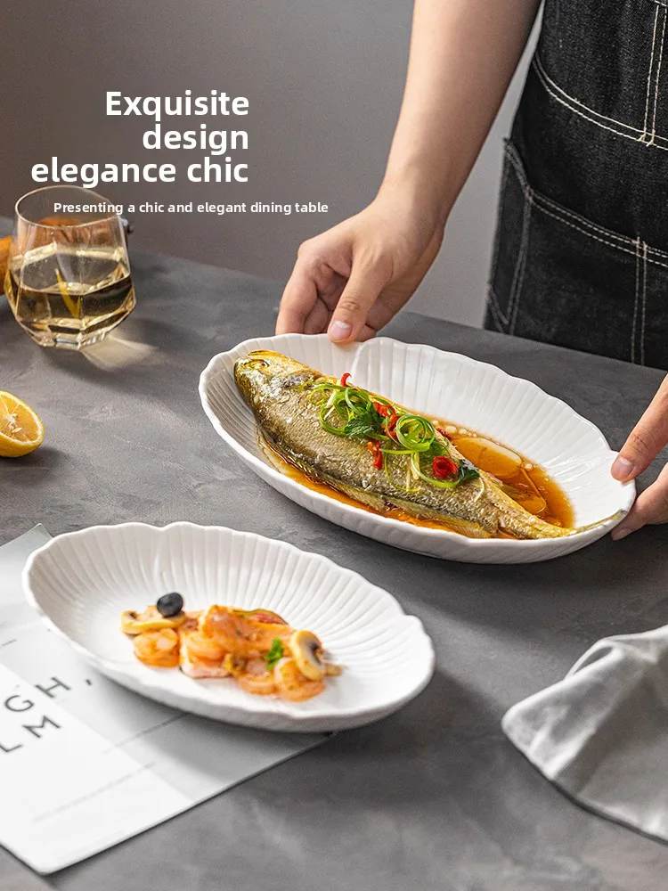 Dinner plate ceramic solid color large capacity high-grade retro simple steamed fish special household new tableware vegetable
Dinner plate ceramic solid color large capacity high-grade retro simple steamed fish special household new tableware vegetable