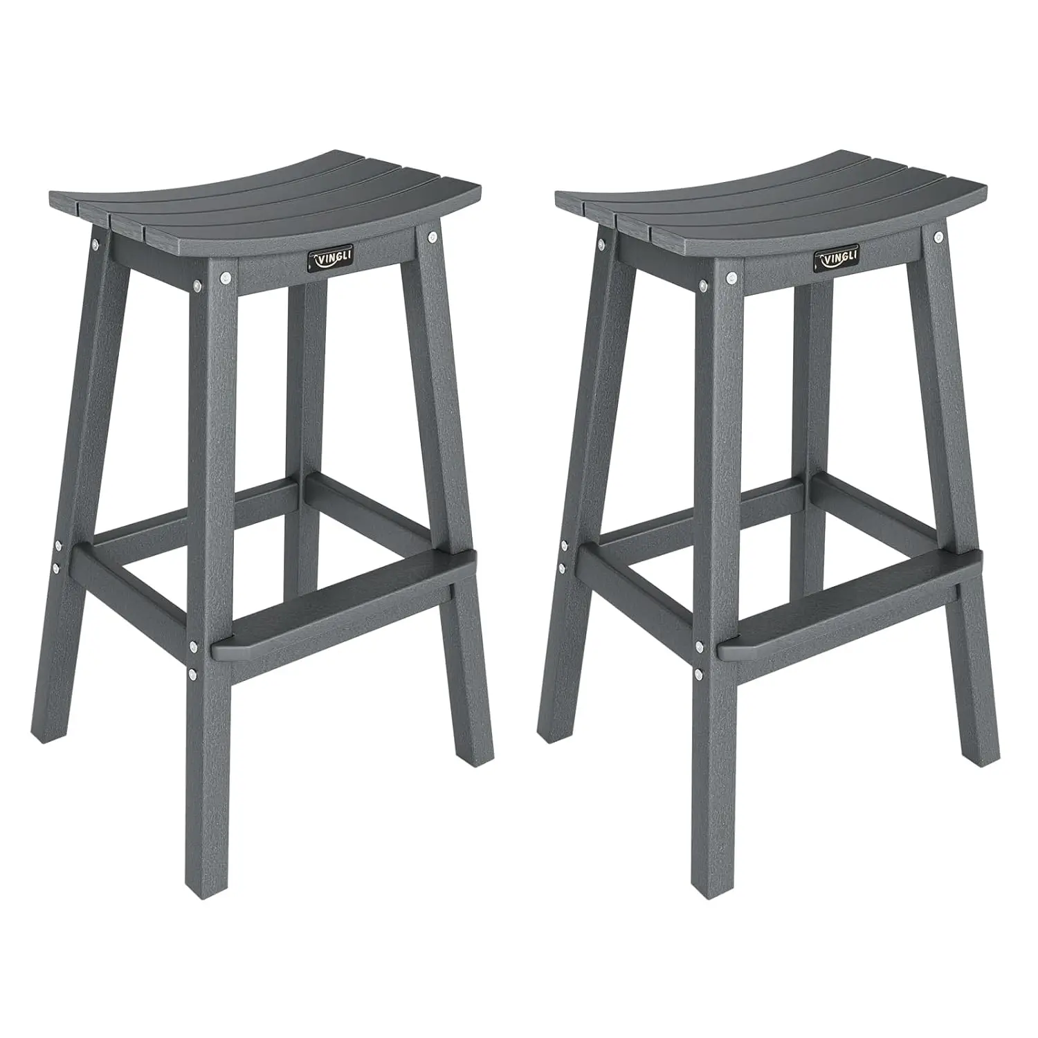 29" Outdoor Bar Stools Set of 2, HDPE Poly Lumber Bar Chairs with Footrest, Weather Resistant Patio Barstools for, Customized
29" Outdoor Bar Stools Set of 2, HDPE Poly Lumber Bar Chairs with Footrest, Weather Resistant Patio Barstools for, Customized