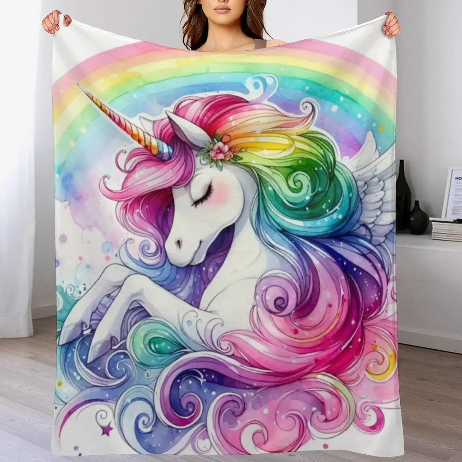Rainbow Pegasus Unicorn Throw Blanket Soft Plush Plaid Flannel Fabric Decorative Sofa Blankets
Rainbow Pegasus Unicorn Throw Blanket Soft Plush Plaid Flannel Fabric Decorative Sofa Blankets