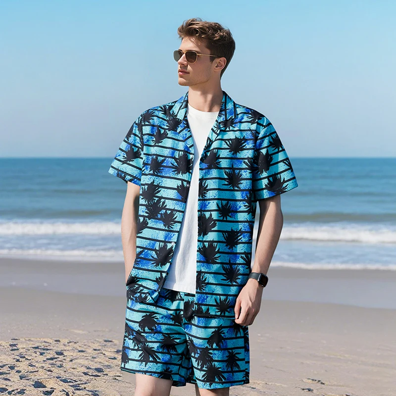 Summer Thin Men's Beach Set Street Casual Man Cool Sets Trendy Two Piece Set Trends Costumes Outfits Outdoor Basic Baggy Chic
Summer Thin Men's Beach Set Street Casual Man Cool Sets Trendy Two Piece Set Trends Costumes Outfits Outdoor Basic Baggy Chic