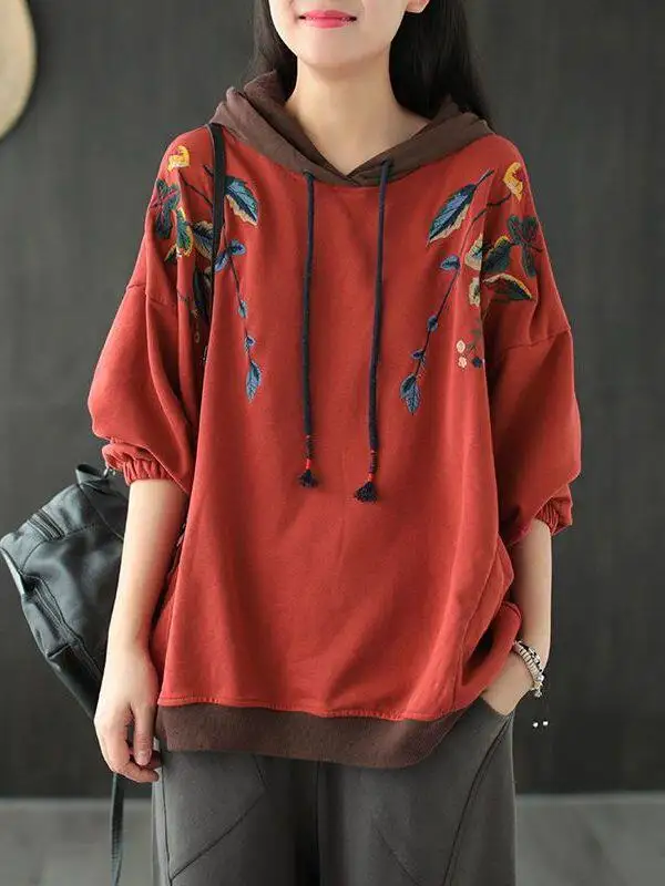 plus Size 300 Pounds Embroidered Hoodie Women's Loose Fit Spring Autumn Vintage Style Casual Comfortable Top for plus Size Girls
plus Size 300 Pounds Embroidered Hoodie Women's Loose Fit Spring Autumn Vintage Style Casual Comfortable Top for plus Size Girls