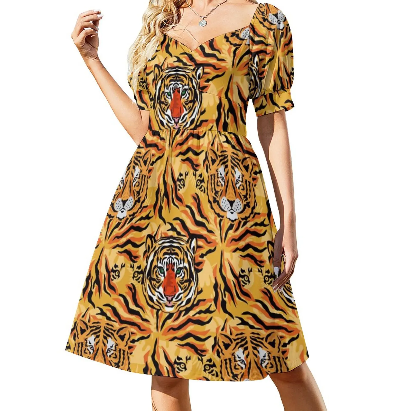 Tiger Animal Print Dress Elegant Dresses Summer Street Style Casual Dress Custom Clothing 3XL 4XL 5XL
Tiger Animal Print Dress Elegant Dresses Summer Street Style Casual Dress Custom Clothing 3XL 4XL 5XL