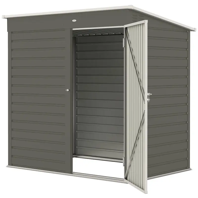 6' x 4' Outdoor Garden Shed, Metal Storage Shed with Lockable Door and Gloves for Backyard Garden Patio, Light Gray
6' x 4' Outdoor Garden Shed, Metal Storage Shed with Lockable Door and Gloves for Backyard Garden Patio, Light Gray