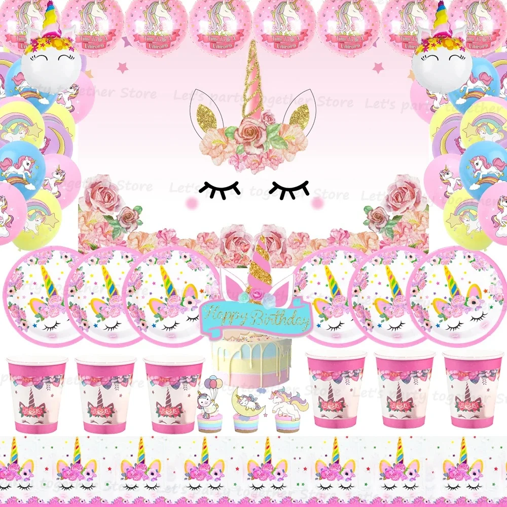 Unicorn Anime Tableware Sets Plate Cup Napkin Home Party Supplies Happy Birthday Decoration Girl Pink Party Wedding DIY Gift Toy
Unicorn Anime Tableware Sets Plate Cup Napkin Home Party Supplies Happy Birthday Decoration Girl Pink Party Wedding DIY Gift Toy