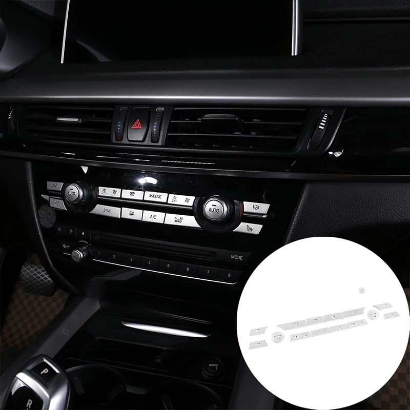 For BMW X5 X6 F15 F16 2014-18 Stainless Steel Car Central Air Conditioning Multimedia Button Decoration Sticker Car Accessories
For BMW X5 X6 F15 F16 2014-18 Stainless Steel Car Central Air Conditioning Multimedia Button Decoration Sticker Car Accessories