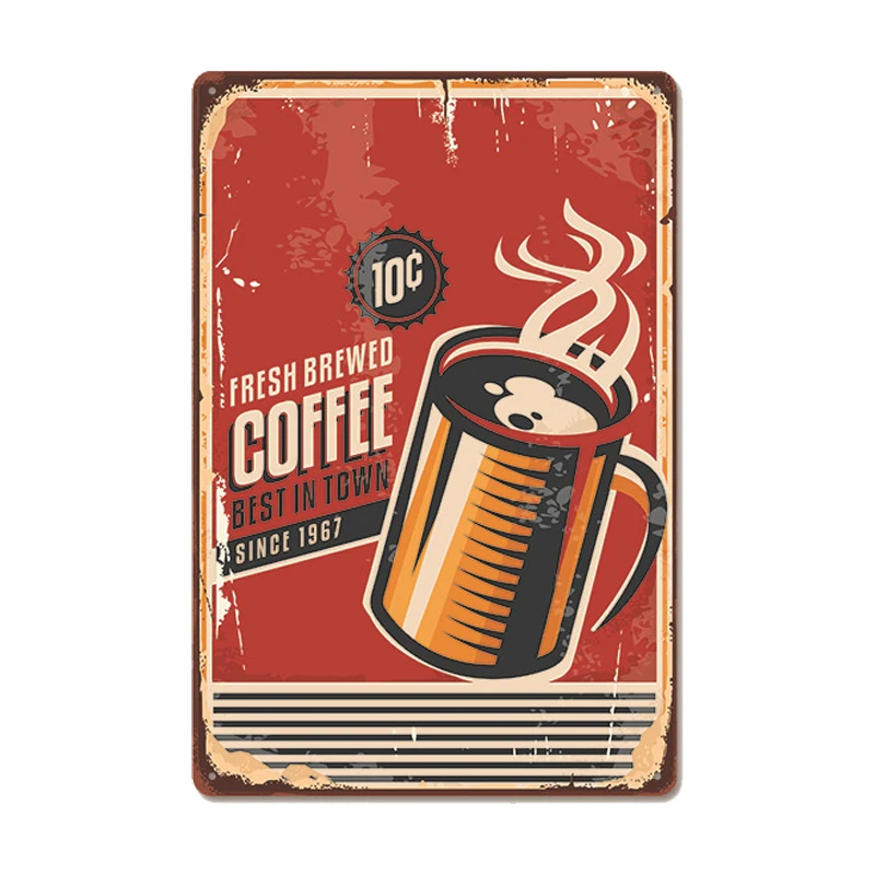 Vintage Fresh Coffee Plaque Metal Tin Sign Retro Drink Coffee Poster Wall Stickers for Cafe Shop Restaurant Home Room Decor
Vintage Fresh Coffee Plaque Metal Tin Sign Retro Drink Coffee Poster Wall Stickers for Cafe Shop Restaurant Home Room Decor