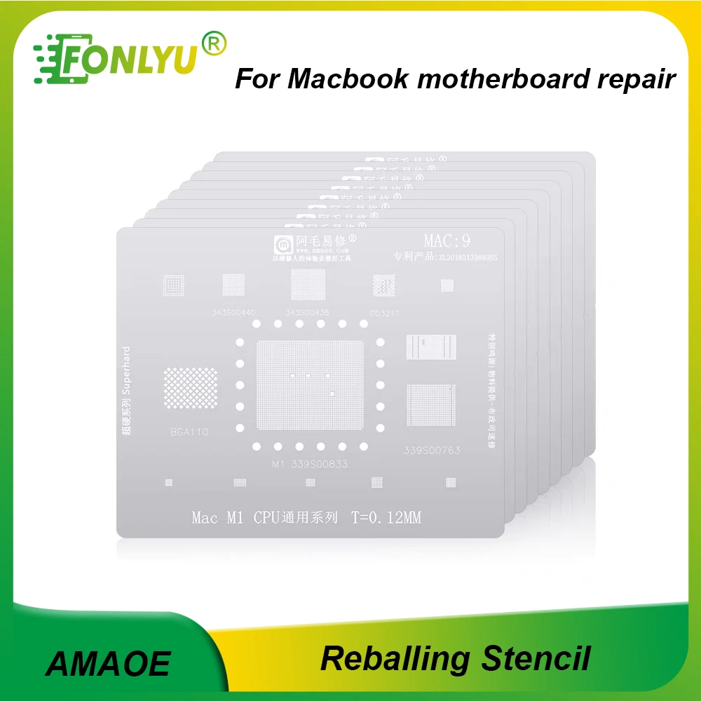 AMAOE BGA трафарет для реболлинга для Macbook MAC PRO A2159 A1706 A1707 A1534 IC SSD DDR CPU WIFI оловянный инструмент для ремонта материнской платы
AMAOE BGA трафарет для реболлинга для Macbook MAC PRO A2159 A1706 A1707 A1534 IC SSD DDR CPU WIFI оловянный инструмент для ремонта материнской платы