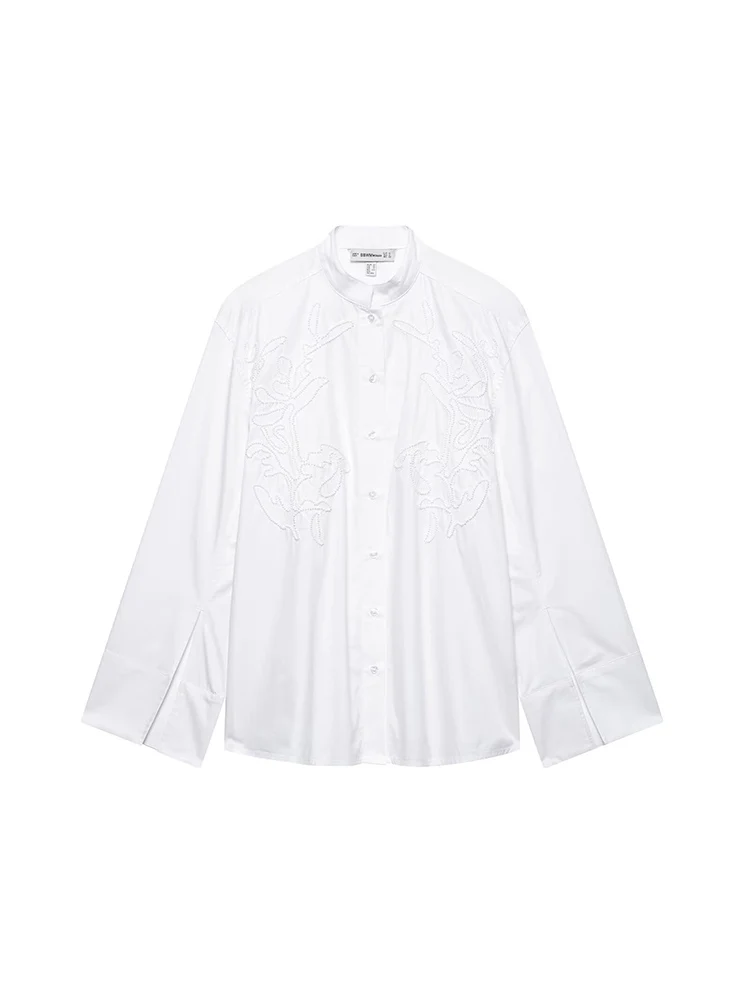 KUCLUT Women Fashion White Embroidery Single Breasted Blouse Vintage Lapel Neck Long Sleeves Female Chic Lady Shirts
KUCLUT Women Fashion White Embroidery Single Breasted Blouse Vintage Lapel Neck Long Sleeves Female Chic Lady Shirts