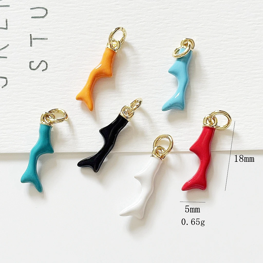 Hot 6pcs -18*5mmFashion Coral Charms For Jewelry Making 18K Real Gold Plated Enamel Ocean Brass Pendant Necklace Earring
Hot 6pcs -18*5mmFashion Coral Charms For Jewelry Making 18K Real Gold Plated Enamel Ocean Brass Pendant Necklace Earring