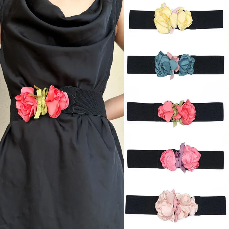 6cm Wide Elastic Fabric Waist Cover Decorative Dress Floral Stretch Belt for Women
6cm Wide Elastic Fabric Waist Cover Decorative Dress Floral Stretch Belt for Women