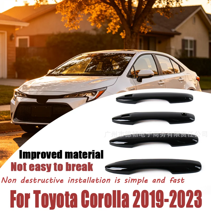 For Toyota Corolla 2019-2023 Glossy Black Door Handle Cover, Exterior Handle Trim Sticker, Car Accessory
For Toyota Corolla 2019-2023 Glossy Black Door Handle Cover, Exterior Handle Trim Sticker, Car Accessory