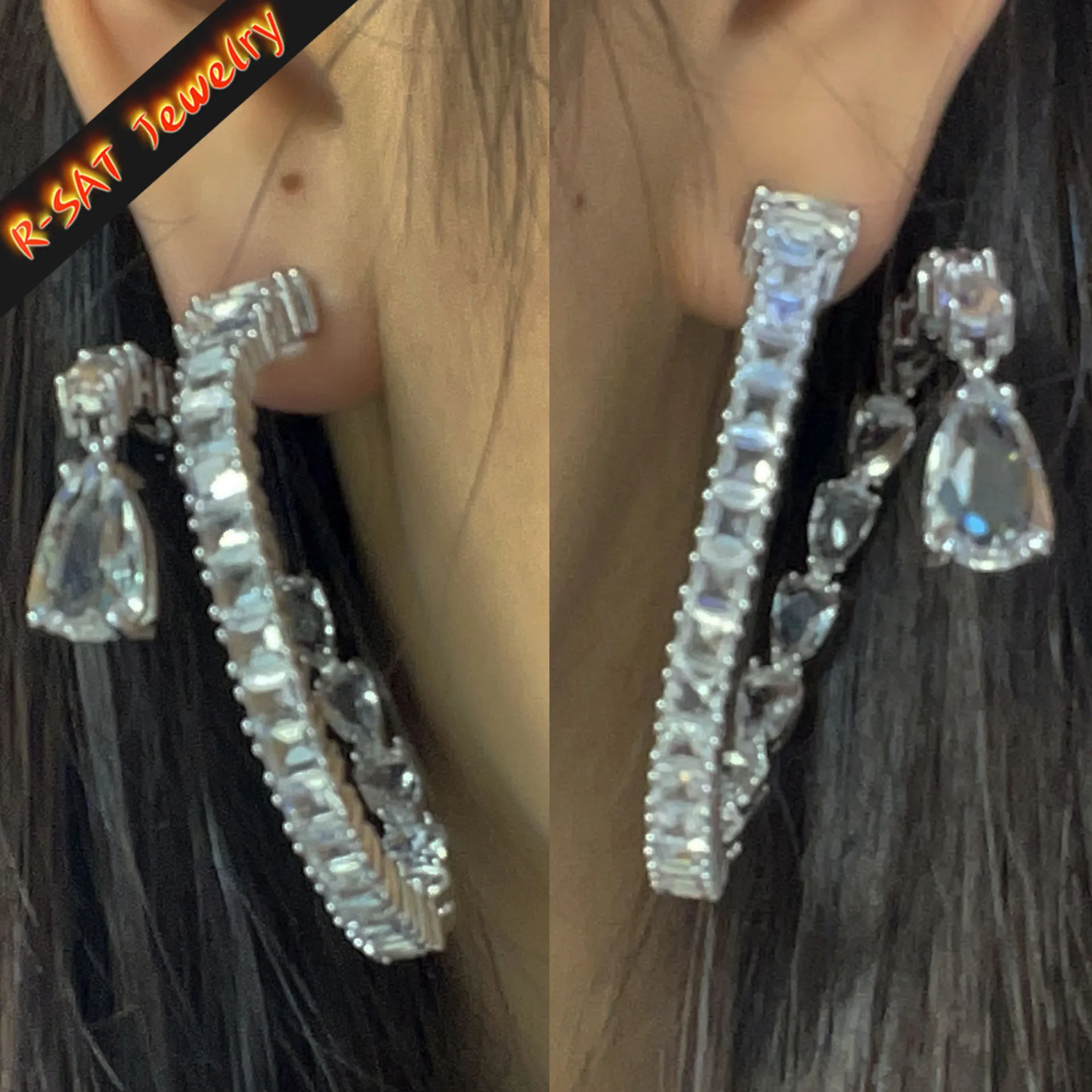High Quality New Products Pear Shape and Square Cut Open Wide Bracelet Earrings Fine Jewelry Set for Women Romantic Jewelry Gift
High Quality New Products Pear Shape and Square Cut Open Wide Bracelet Earrings Fine Jewelry Set for Women Romantic Jewelry Gift
