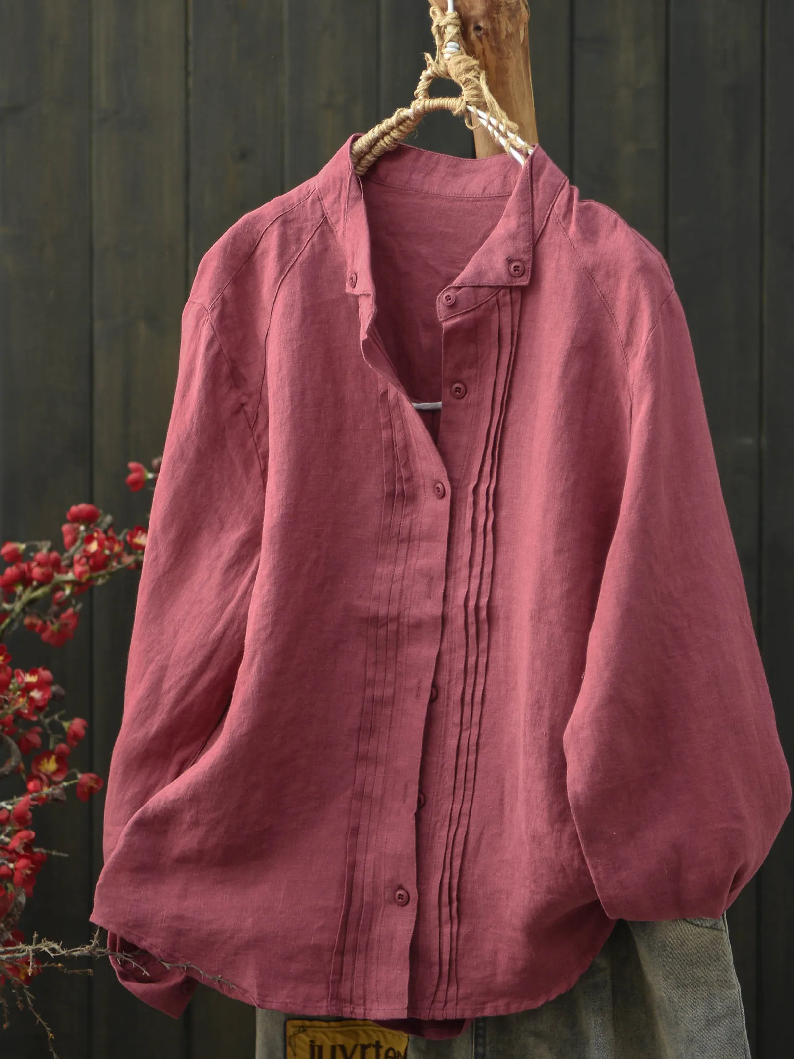 Retro Style Accordion Pleated Linen Long Sleeve Women's Shirt Casual Loose Open Cardigan Spring 2026 Comfortable Top
Retro Style Accordion Pleated Linen Long Sleeve Women's Shirt Casual Loose Open Cardigan Spring 2026 Comfortable Top