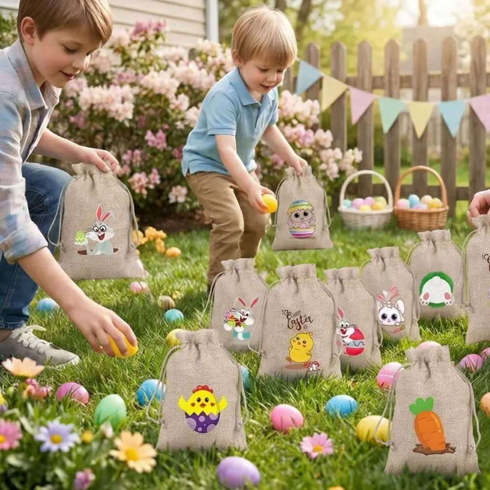 12 pieces/set Cartoon Easter Rabbit Gift Bag Linen Vintage Rabbit Drawstring Bag Reusable Bunny Candy Bag Easter Celebration
12 pieces/set Cartoon Easter Rabbit Gift Bag Linen Vintage Rabbit Drawstring Bag Reusable Bunny Candy Bag Easter Celebration