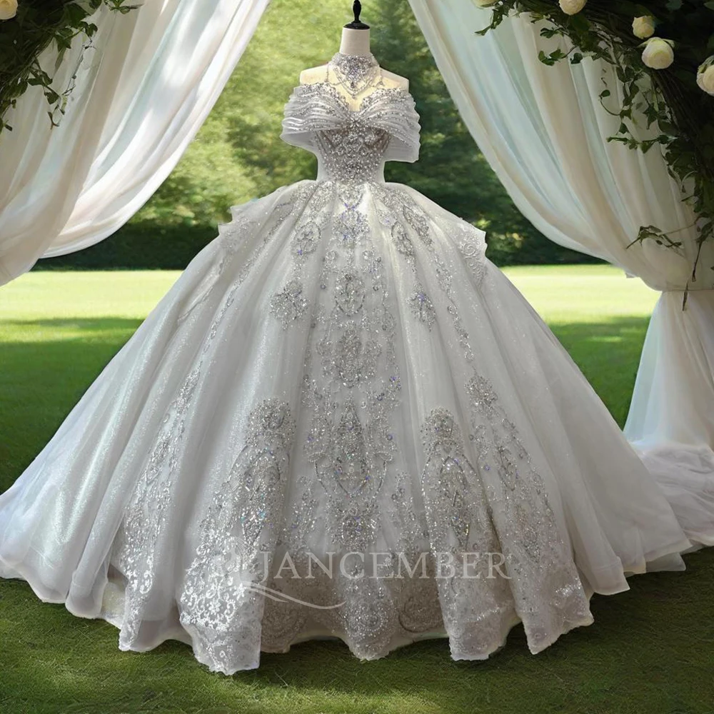 Jancember New Exquisite Modern Wedding Dresses Sparkly Beads Sequins Bride Gowns Short Sleeves Robe Vestido De Novia XS075
Jancember New Exquisite Modern Wedding Dresses Sparkly Beads Sequins Bride Gowns Short Sleeves Robe Vestido De Novia XS075