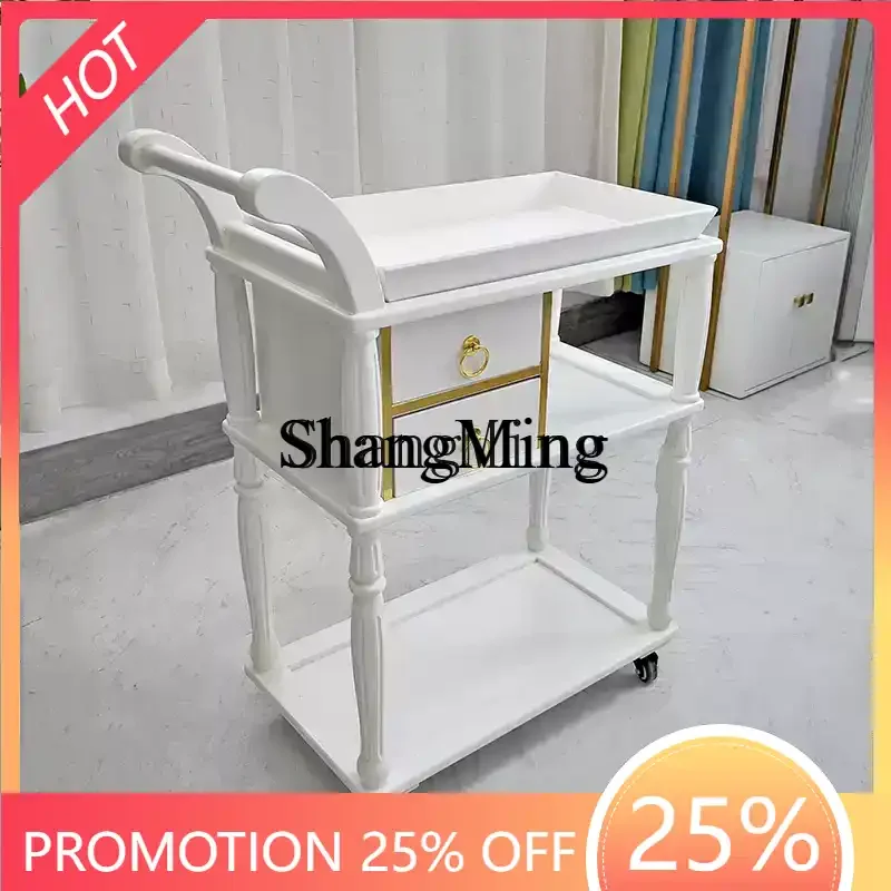 CL salon trolley Nordic multi-layer rack double drawer Phnom Penh high-end storage tool cart
CL salon trolley Nordic multi-layer rack double drawer Phnom Penh high-end storage tool cart