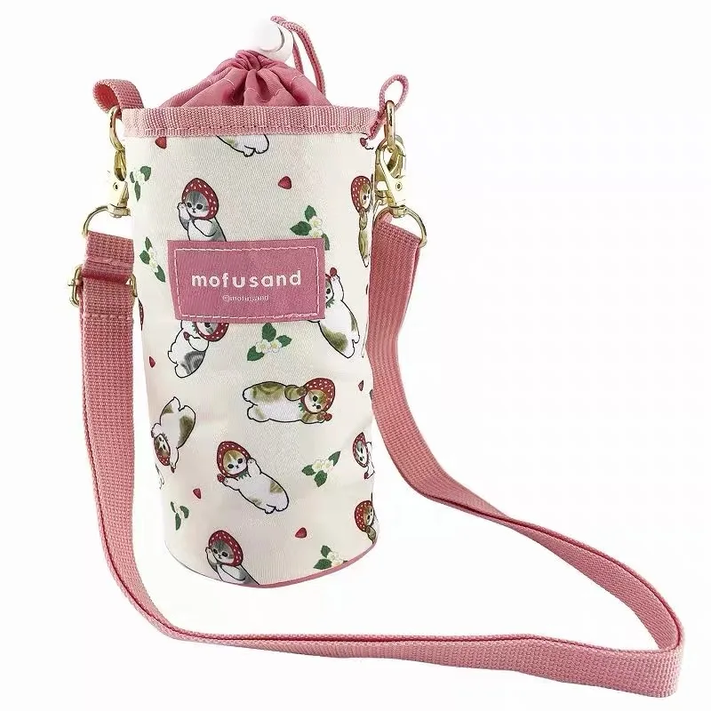 Mofusand Cartoon Printed Cat Water Cup Cover Girl Heart Shark Cat Crossbody Portable Drawstring Shoulder Bag Gift for Friends
Mofusand Cartoon Printed Cat Water Cup Cover Girl Heart Shark Cat Crossbody Portable Drawstring Shoulder Bag Gift for Friends