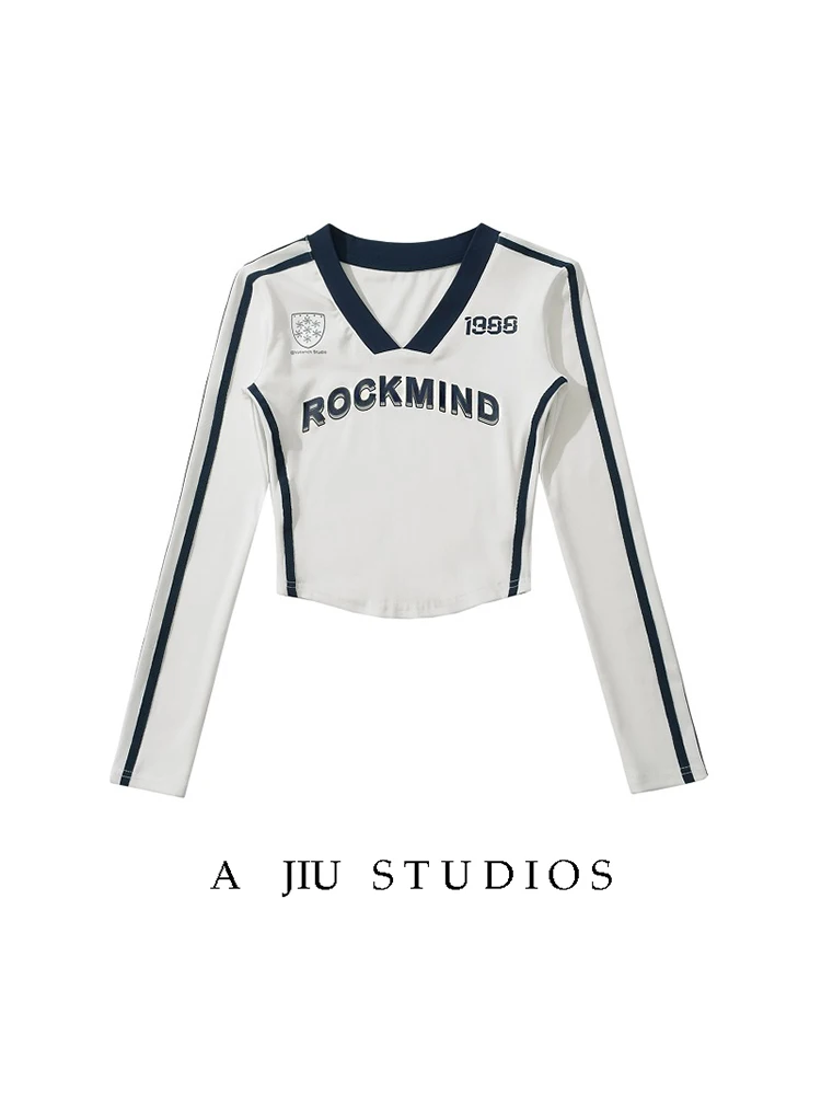 Retro American V-ne T-irt Women's Long Sve ort Design Sensual Unique Print Hot Girl Sle Slim Fit Youthful Text Pat... 
Retro American V-ne T-irt Women's Long Sve ort Design Sensual Unique Print Hot Girl Sle Slim Fit Youthful Text Pat...