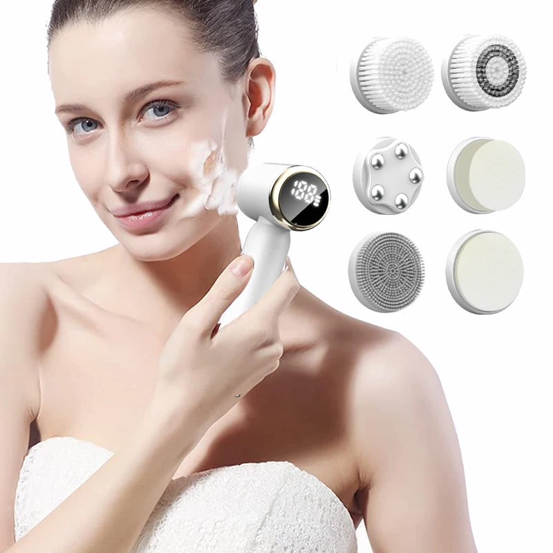 Electric Sonic Facial Cleansing Brush Cold Heated Silicone Face Cleaner Lcd Display Facial Brush
Electric Sonic Facial Cleansing Brush Cold Heated Silicone Face Cleaner Lcd Display Facial Brush