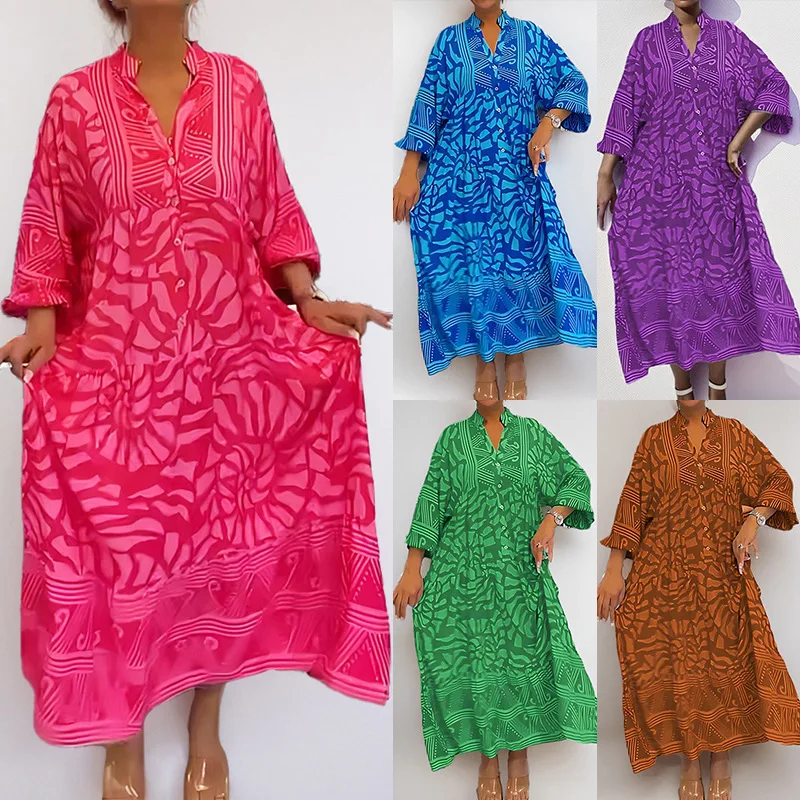 2026 Spring New Women's Fashion Elegant Commuter Fashion Women's Printed Loose Plus Size Dress
2026 Spring New Women's Fashion Elegant Commuter Fashion Women's Printed Loose Plus Size Dress
