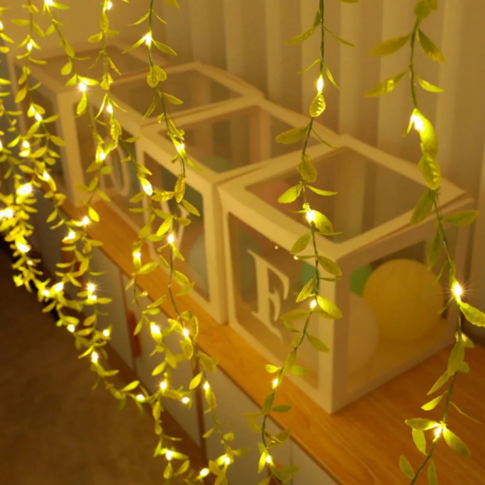 Led Lights Decoration Willow Leaves Green Plants Rattan Strips Curtain Led Lights Copper Wire Light Strings Room Wedding Decor
Led Lights Decoration Willow Leaves Green Plants Rattan Strips Curtain Led Lights Copper Wire Light Strings Room Wedding Decor