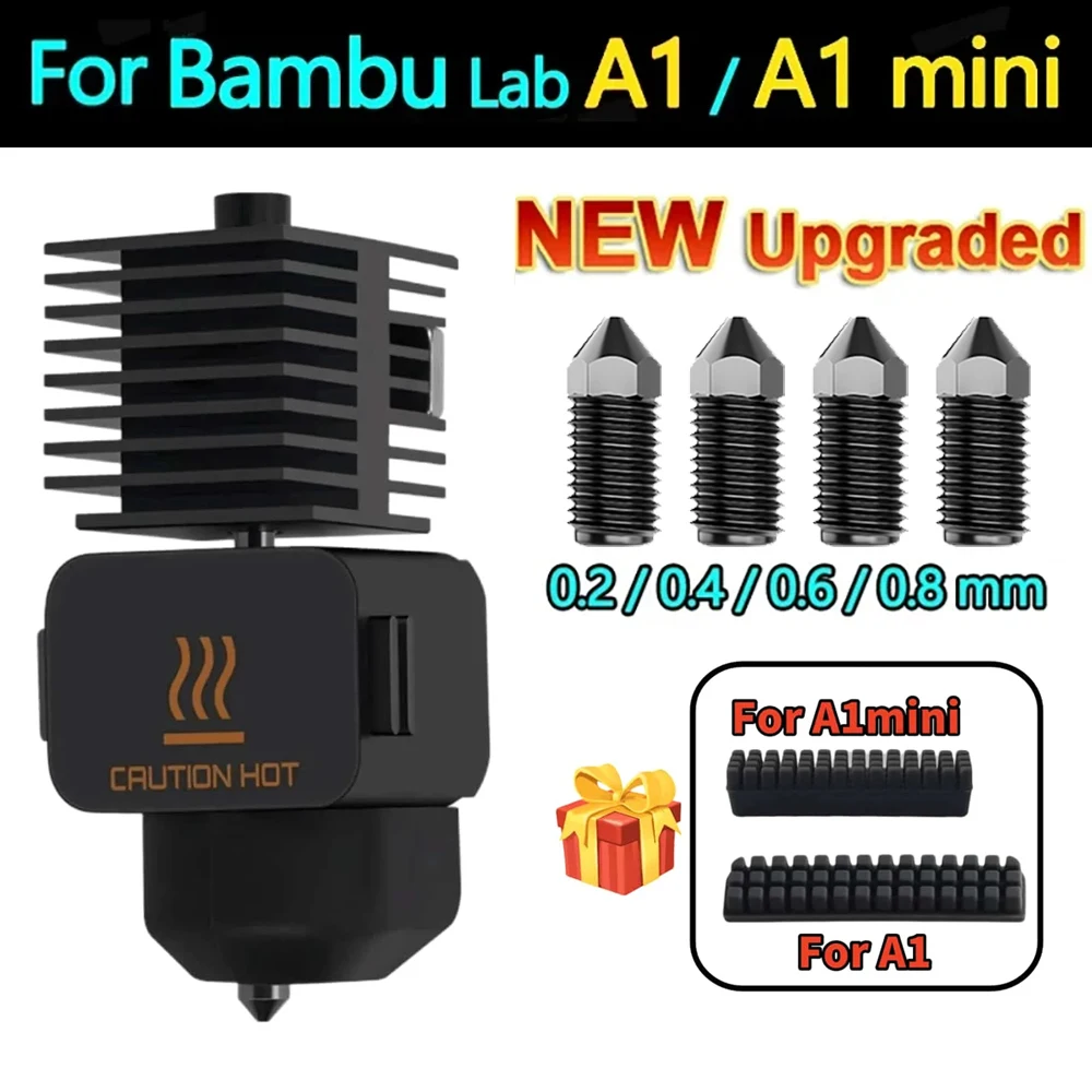 Upgrade Hotend Kit for Bambu Lab A1/ A1 Mini with 0.4mm Hardened Steel Nozzle Silicone Cover Hotend for Bambulab a1 Mini Hotend
Upgrade Hotend Kit for Bambu Lab A1/ A1 Mini with 0.4mm Hardened Steel Nozzle Silicone Cover Hotend for Bambulab a1 Mini Hotend