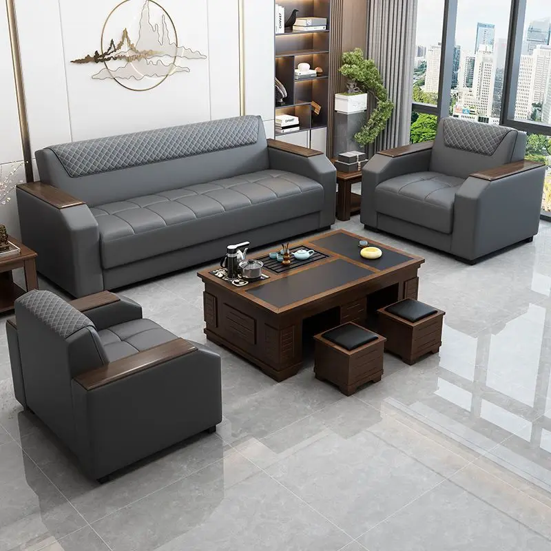Office sofa Business simple three-person reception sitting area Office leather sofa coffee table combination
Office sofa Business simple three-person reception sitting area Office leather sofa coffee table combination