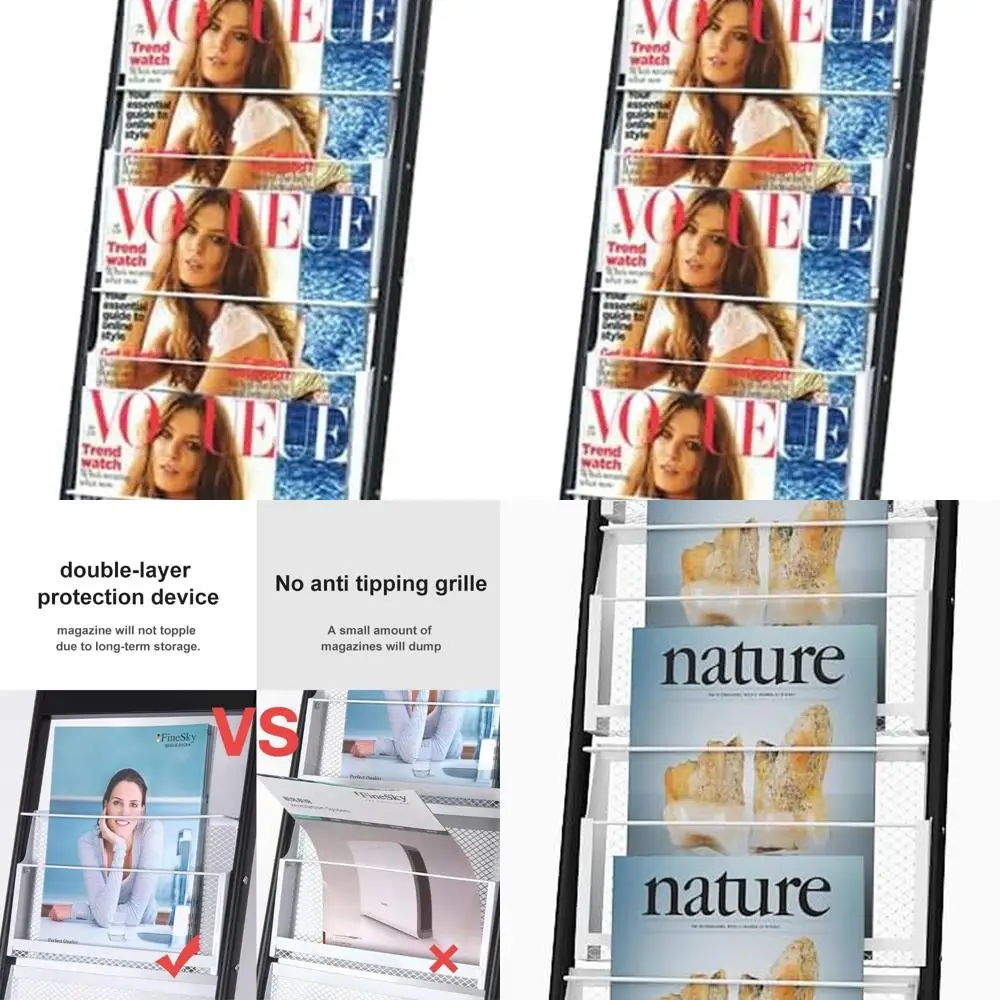 4-колесная мобильная подставка для литературы с 6 полками для отображений журналов в офисе и вестибюле
4-колесная мобильная подставка для литературы с 6 полками для отображений журналов в офисе и вестибюле