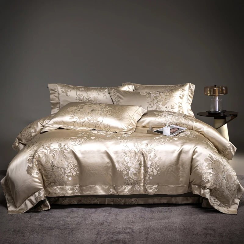 High Precision Satin Brocade Jacquard And Egyptian Cotton Patchwork Luxury Bedding Set ,1 Duvet Cover,2 Pillowcases,1 Flat Sheet
High Precision Satin Brocade Jacquard And Egyptian Cotton Patchwork Luxury Bedding Set ,1 Duvet Cover,2 Pillowcases,1 Flat Sheet