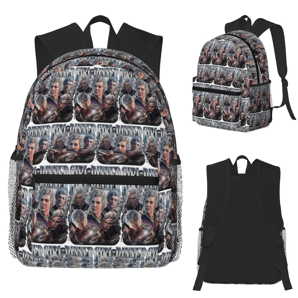 Baldur's Gate 3, Студенческий рюкзак с персонажем вампира Astarion, школьная сумка, походный дорожный рюкзак для мальчиков и девочек, сумка для книг, сумки на плечо
Baldur's Gate 3, Студенческий рюкзак с персонажем вампира Astarion, школьная сумка, походный дорожный рюкзак для мальчиков и девочек, сумка для книг, сумки на плечо