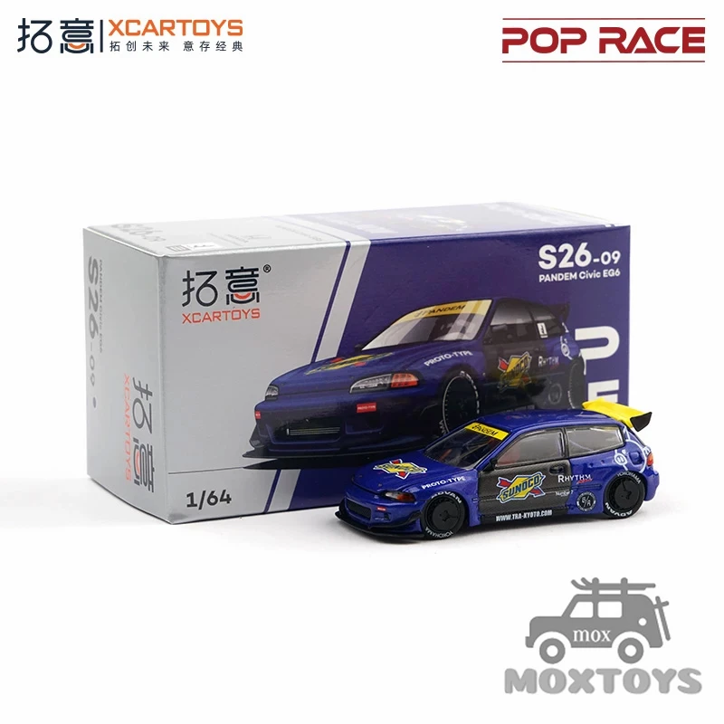 Xcartoys x Pop Race 1:64 PANDEM Civic EG6 Blue Diecast Model Car
Xcartoys x Pop Race 1:64 PANDEM Civic EG6 Blue Diecast Model Car