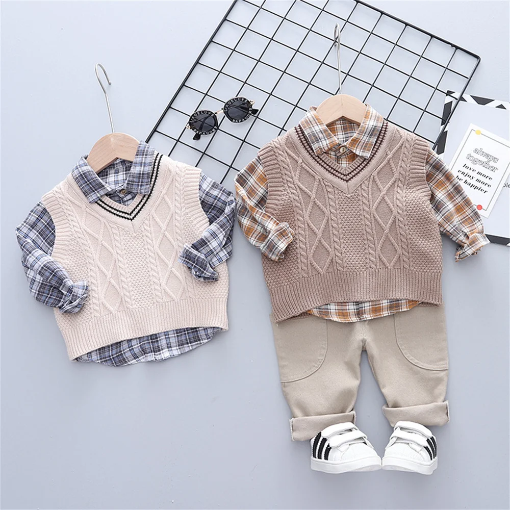 New Children's Clothing Set Casual Kid Toddler Infant Boys 3PCS Casual Waistcoat+Long Sleeve Shirt+Pant Set
New Children's Clothing Set Casual Kid Toddler Infant Boys 3PCS Casual Waistcoat+Long Sleeve Shirt+Pant Set