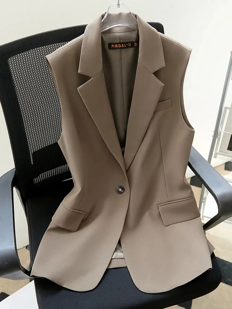 2024 New Spring Classic Long Vest Womens Elegant Suit Vest Sleeveless Jackets Outerwear Office Lady Slim Waistcoat Vest
2024 New Spring Classic Long Vest Womens Elegant Suit Vest Sleeveless Jackets Outerwear Office Lady Slim Waistcoat Vest