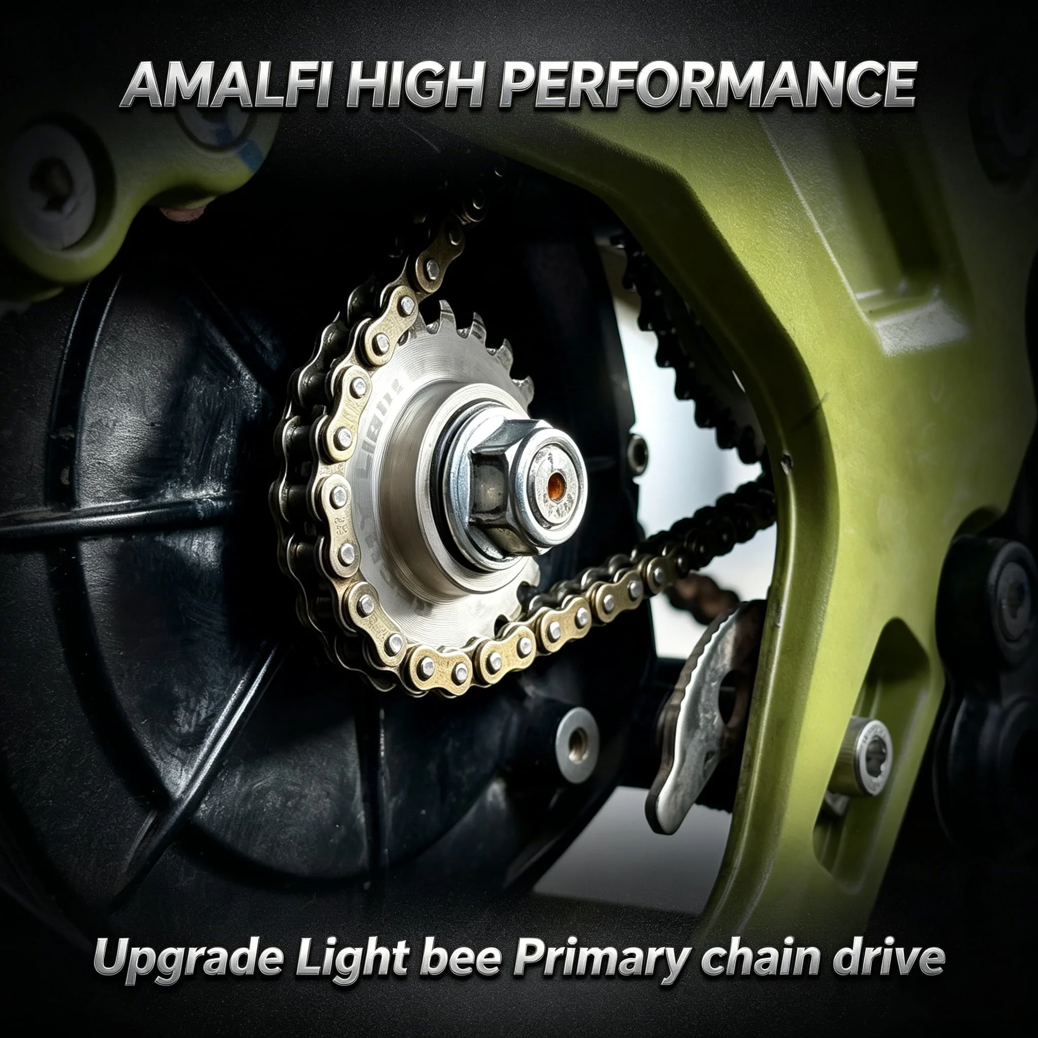 Primary Chain Drive Conversion Kit for Light Bee 219 Chain Hardened Steel Sprockets Same Gear Ratio Low Noise
Primary Chain Drive Conversion Kit for Light Bee 219 Chain Hardened Steel Sprockets Same Gear Ratio Low Noise