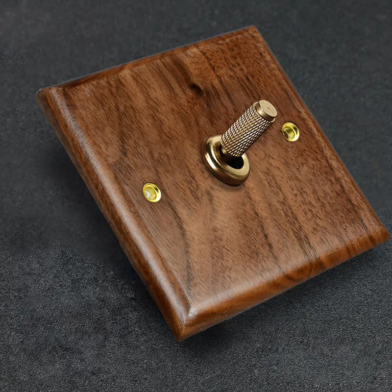 Retro Black Walnut Wood Panel Wall Switch UK 13A Socket British Standard 2 USB Outlet For Home Improvement
Retro Black Walnut Wood Panel Wall Switch UK 13A Socket British Standard 2 USB Outlet For Home Improvement