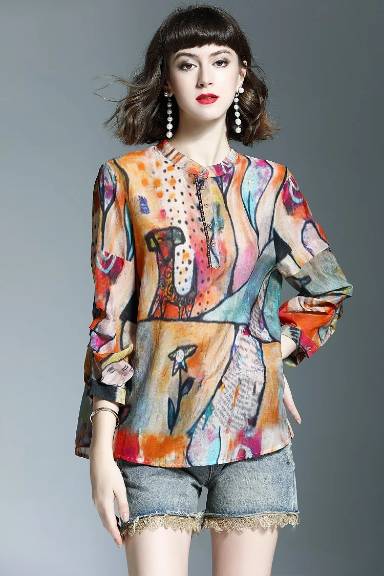 Summer Fashion Women's Clothing Cheap free shipping Female Silk Printed Chiffon Shirt Top Fine Elegant Shirts and Blouses New
Summer Fashion Women's Clothing Cheap free shipping Female Silk Printed Chiffon Shirt Top Fine Elegant Shirts and Blouses New